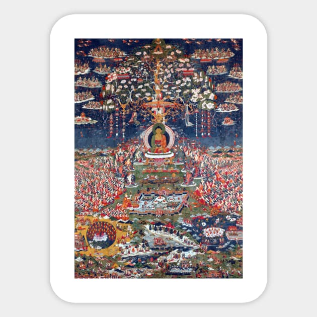 Central Tibet Amitabha, the Buddha of the Western Pure Land (Sukhavati) Sticker by pdpress